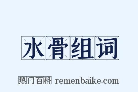 水骨组词是什么意思的图片